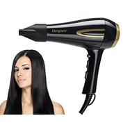 BEPER P301ASC001 Sèche-cheveux professionnel, moteur AC, ABS, 2200 W, configuration sélectionnable 3 températures, 2 vitesses, concentrateurs inclus, noir/or