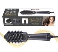BEPER P301PIS102 Brosse sèche-cheveux volumineuse, 1200W, Brosse lissante, Volumisante et bouclante, 3 Réglages de température et 2 vitesses, Poignée ergonomique et cordon pivotant, Noir