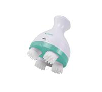 BEPER P302MAS150 Appareil de massage rechargeable pour la tête et le corps, masseur de cuir chevelu avec 4 têtes rotatives en silicone, 2 vitesses et 2 modes, minuterie automatique, USB-C