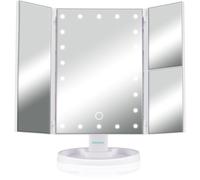 BEPER P302VIS050 Miroir de Maquillage Lumineux avec Grossissement 1x/2X/5X - Miroir LED pour Station de Maquillage Petit