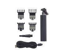 BEPER P304CAP001 Tondeuse à Cheveux Tondeuse de Précision, Cheveux/Barbe/Visage, Lames en Acier Inoxydable Étanches, Peignes Régulateurs, Couvre-Lames Inclus, Rechargeable par USB, Noir