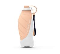 BePetMia Bouteille Portable d'eau pour Chien, Couvercle utilisable comme gamelle, Gourde en Silicone pour l'extérieur 580 ML (Orange)
