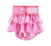 BePetMia Couches Lavables pour Chiennes, sous-vêtements Hygiéniques pour Chiens en Chaleur, Couches Réutilisables pour Chiens, Culottes Absorbantes Ecologiques (M: 40-55cm, Rose)