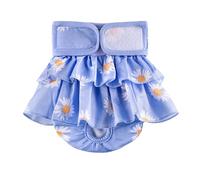 BePetMia Couches Lavables pour Chiennes, sous-vêtements Hygiéniques pour Chiens en Chaleur, Couches Réutilisables pour Chiens, Culottes Absorbantes Ecologiques (L: 48-65cm, Bleu)