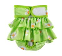 BePetMia Couches Lavables pour Chiennes, sous-vêtements Hygiéniques pour Chiens en Chaleur, Couches Réutilisables pour Chiens, Culottes Absorbantes Ecologiques (XS: 20-35cm, Vert)