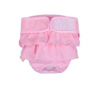 BePetMia Couches Lavables pour Chiennes, sous-vêtements Hygiéniques pour Chiens en Chaleur, Couches Réutilisables pour Chiens, Culottes Absorbantes Ecologiques (M: 40-50cm, Rose)