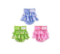 BePetMia Couches Lavables pour Chiennes, sous-vêtements Hygiéniques pour Chiens en Chaleur, Couches Réutilisables pour Chiens, Culottes Absorbantes Ecologiques (L: 48-65cm, 3-Packs)