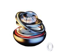 bephible Diffuseur de parfum pour voiture peu encombrant - Désodorisant solaire - Anneau rotatif - Longue durée - Purifiant - Auto aromathérapie - Noir