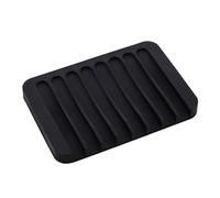 bephible Porte-savon auto-drainant - Support de douche - Antidérapant - Anti-fuite - Flexible - En silicone - Noir - Taille unique