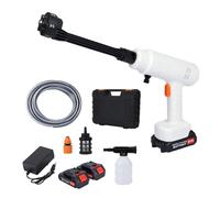 bephible Roundre de Pression électrique, rondelle de Pression sans Fil, laveuse électrique Portable 180 W avec buse de buse 2 en 1 1 Charger pour clôture, Voiture, arrosage du Sol, légumes UE