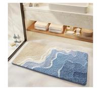 BEPHON Absorbant l'eau, en Microfibre Tapis de Salle de Bain Absorbant, antidérapant, résistant à la saleté pour l'entrée, paillasson, Flocage, Forme ondulée, décoration d'intérieur(B)