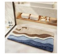 BEPHON Absorbant l'eau, en Microfibre Tapis de Salle de Bain Absorbant, antidérapant, résistant à la saleté pour l'entrée, paillasson, Flocage, Forme ondulée, décoration d'intérieur(A)