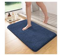BEPHON Absorbant l'eau, en Microfibre Tapis de Salle de Bain Absorbant, Salle de Douche, Toilettes, Tapis antidérapant, Tapis d'entrée(Blue,400MMx600MM)