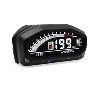 BEPHON Moto tachymètre rétro-éclairage LED Compteur de Vitesse de Moto Universel LCD Compteur de Vitesse numérique odomètre jauge de Carburant tachymètre pour 1,2,4 cylindres RPM mètre