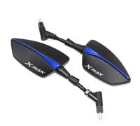 BEPHON rétroviseur rotatif Pour YAM&AHA XMAX300, XMAX400, XM&AX, X-MAX, XM&AX 125, XMAX250, XM&AX 300, 400, 8mm 10mm Rétroviseurs latéraux universels pour moto et scooter (Color : Blue), douer3157