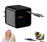 Beproudlevel 3 in 1 Charger Retractable 80w Max Fast, 80 Watt Scalable Fast Charger Module, Universal All in One Multi Phone Chargers with Wall Plug, for Phones, Tablets (Black)