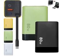 Beproudlevel 3 in 1 Charger Retractable 80w Max Fast, Scalable Charging Module with Type-C Cable & 2 USB Ports, Universal All in One Multi Phone Charger, for Smartphones, Laptops (F)
