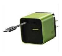 Beproudlevel 3 in 1 Charger Retractable 80w Max Fast, with Type C Cable and 2 USB Ports for Smartphones, Tablets and Laptops(Verde)