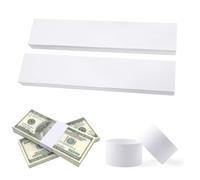 BEPSYOM 100 Bandes Auto-adhésives pour Billets, Bandes de Rangement pour Organiser les Billets, Idéal pour Banque et Comptabilité (19,2 x 2,9 cm)