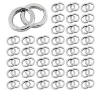 BEPSYOM 50 Pièces Kit de Anneaux Brisés, Fendus, Anneau de Connexion de Leurre, Aplatissant, Connecteur des Leurres, Améliore la Performance du Leurre, Agrafe pour Pêche