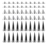 BEPSYOM 60 Pièces Rivets pour Cuir, Double Rivet Goujons Tubulaires en Métal, Clous à Rivets, à Visser, Outils de Bricolage pour Rivets en Cuir (4.7mm, 10mm, 20mm)