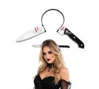 BEPSYOM Serre-Tête Halloween Hachoir | 1 Unité | Ouverture Visuelle Intégrée & Matière Anti-choc | Tenue Ferme Pour Déguisements Festifs et Photos Virales