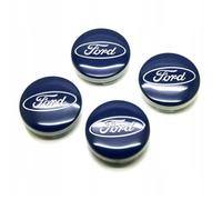 BEQ - 4 x 54mm bleu FORD logo enjoliveur Centre De Roue Jante Cache Moyeu
