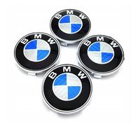 BEQ - 4 x 68mm BMW carbone bleu blanc Logo Caches Moyeu Centre Roue Enjoliveur