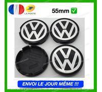 BEQ - 4 x Centres de roue 55mm VW logo caches moyeux Volkswagen 6N0601171