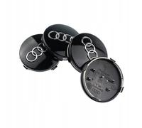 Beq - 4pcs 60mm Audi Noir Logo Caches Moyeu Centre Roue Enjoliveur Ref.4b0601170