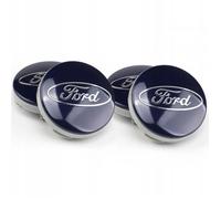 BEQ - 4pcs centre de roue 54mm FORD bleu cache moyeu logo emblème enjoliveur