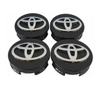 BEQ - 4x 62mm noir TOYOTA Logo Centre De Roue Cache Moyeu Emblème Enjoliveurs Pour TOYOTA