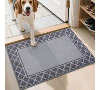 BEQHAUSE Tapis Entrée Intérieur, TPR Antidérapant, 50 x 80cm, Gris | Paillasson Intérieur Entrée, Convient aux Couloirs, Corridors, Salons, etc, Polyester, Lavable en Machine, Facile à Nettoyer