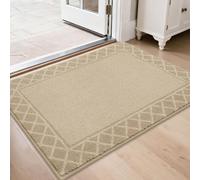 BEQHAUSE Tapis Entrée Intérieur, TPR Antidérapant, 60 x 90cm, Beige Clair