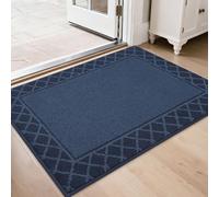 BEQHAUSE Tapis Entrée Intérieur, TPR Antidérapant, 60 x 90cm, Bleu Marine