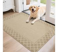 BEQHAUSE Tapis Entrée Intérieur, TPR Antidérapant, 80 x 120cm, Beige Clair | Paillasson Intérieur Entrée, Convient aux Couloirs, Corridors, Salons, etc, Polyester, Lavable en Machine, Facile à Nettoyer