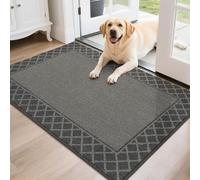 BEQHAUSE Tapis Entrée Intérieur, TPR Antidérapant, 80 x 120cm, Gris Foncé | Paillasson Intérieur Entrée, Convient aux Couloirs, Corridors, Salons, etc, Polyester, Lavable en Machine, Facile à Nettoyer