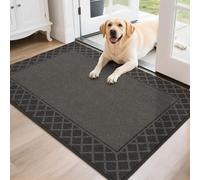 BEQHAUSE Tapis Entrée Intérieur, TPR Antidérapant, 80 x 120cm, Noir | Paillasson Intérieur Entrée, Convient aux Couloirs, Corridors, Salons, etc, Polyester, Lavable en Machine, Facile à Nettoyer