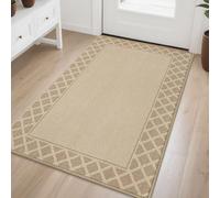 BEQHAUSE Tapis Entrée Intérieur, TPR Antidérapant, 90 x 150cm, Beige Clair | Paillasson Intérieur Entrée, Convient aux Couloirs, Corridors, Salons, etc, Polyester, Lavable en Machine, Facile à Nettoyer