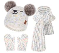 Bequemer Laden Bonnet Polaire Enfant Hiver Gants Écharpe Cache-Cou Ensemble