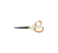 Bequet Ciseaux "Candy" 17 Cm Anneaux Asymetriques Bi Matiere Et Bi Couleur Coloris Blanc/Rouge - S/Carte - Lames Pointues Et Double Biseaux