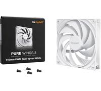 BQT BL113 - Ventilateur PWM pure Wings 3 White 120 mm haute vitesse, 140 mm