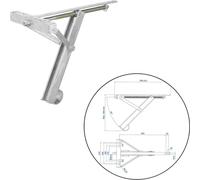 Béquille à manivelle hauteur max. 450 mm, béquilles avec vis trapézoïdales - Béquilles de remorque jusqu'à 450kg pour camping-car et caravane