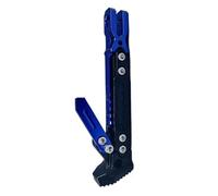 Béquille arrière Support latéral universel pour moto, trépied en alliage d'aluminium, support antidérapant, béquille de stationnement réglable Béquille Latérale En aluminium(17-23 Blue)