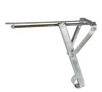 Béquille d'angle pour caravane, remorque, avec pied fixe en acier galvanisé, 47 cm, jambe de support de 500 kg, convient pour support de caravane - Poids total : 1000 kg - Support de nivellement