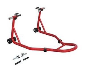 Béquille d'atelier moto avant leve moto support pour moto avec bras oscillant en U et en L, support universel de levage pour atelier en acier rouge Rouge G