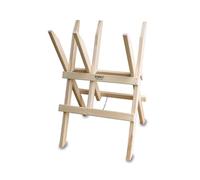 Béquille de bois pliable du forgeron Mammout - Béquille en bois hêtre pour coupe bois professionnel - Fabriqué en Italie