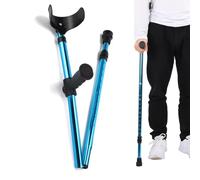 Béquille de coude - Canne légère pliable en aluminium, hauteur réglable et télescopique avec manchette ergonomique pour adultes