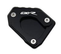 Béquille De Moto CNC, Coussinets De Béquille De Moto, Plaque De Base Épaisse, Béquille Latérale en Aluminium Antidérapante pour B&M&W G310R(Black)