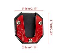 Béquille de moto Extension de béquille de moto, plaque de support de pied, support latéral de pied, coussinet d'extension de béquille, lève-roue, support latéral(Red 1PC)
